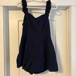 Francesca's Collections Navy Blue Romper